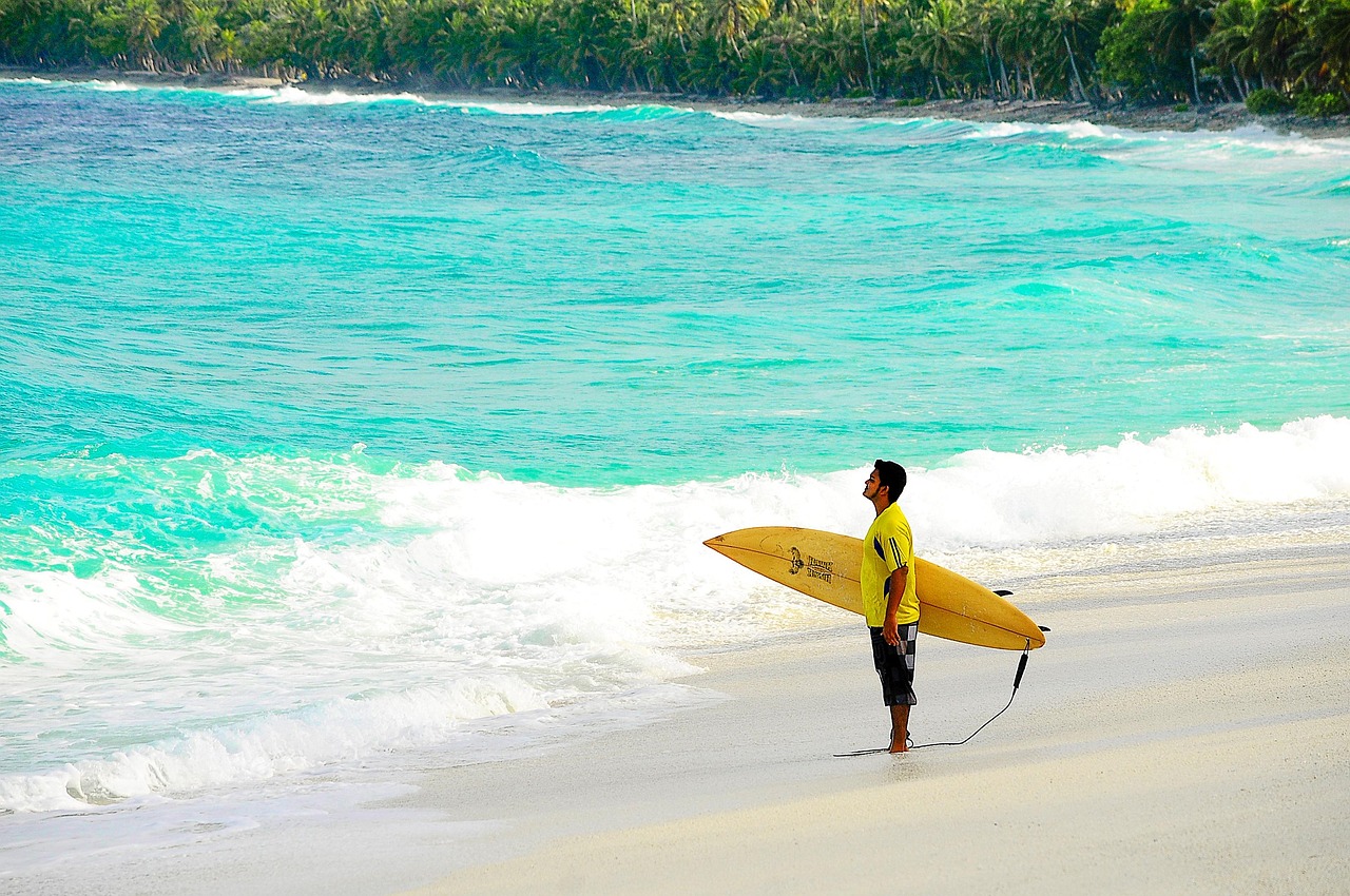 surfer on Atoll