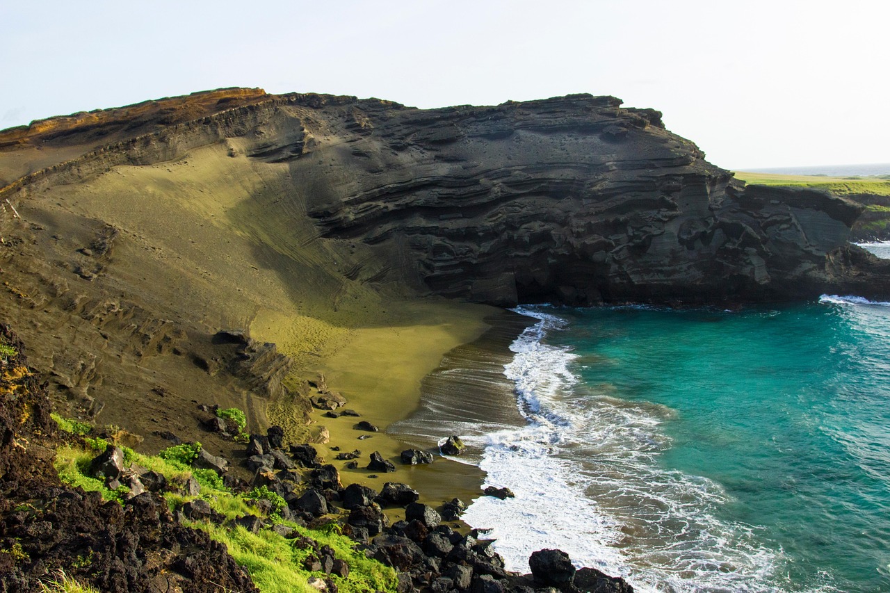 green sand beach