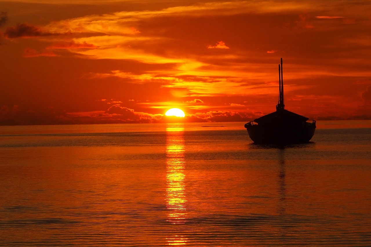 Maldives at sunset